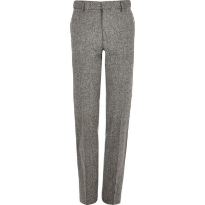 Grey Vito textured tux trousers